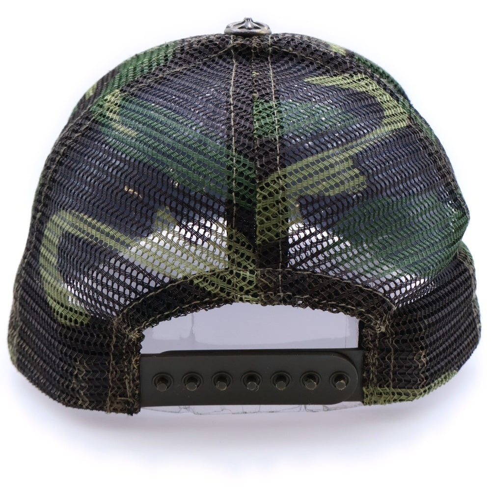 CHROME HEARTS(クロムハーツ) TRUCKER CAP CHパッチ クロスボール付 メッシュ トラッカーメッシュキャップ 帽子 カーキ/シルバー