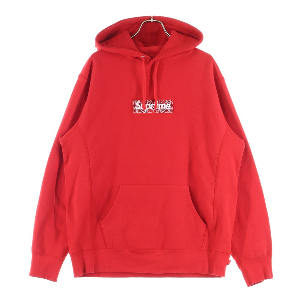 SUPREME(シュプリーム) 19AW Bandana Box Logo Hooded Sweatshirt バンダナ ボックスロゴ スウェット プルオーバーパーカー レッド
