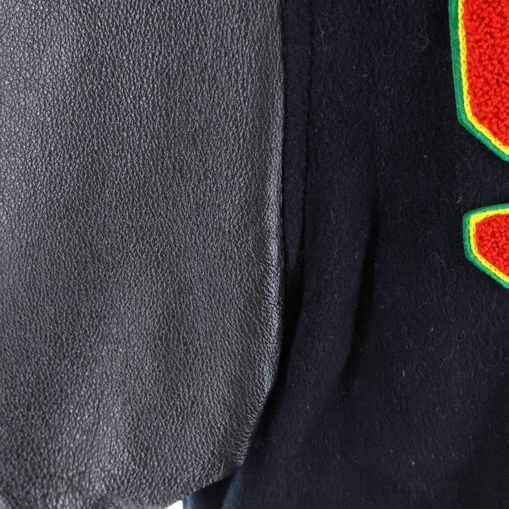 STUSSY(ステューシー) 00S VINTAGE OLD × MASTERPIECE Varsity Jacket ヴィンテージ オールド マスターピースジップアップ ウール スタジアム バーシティ ジャケット ブラック