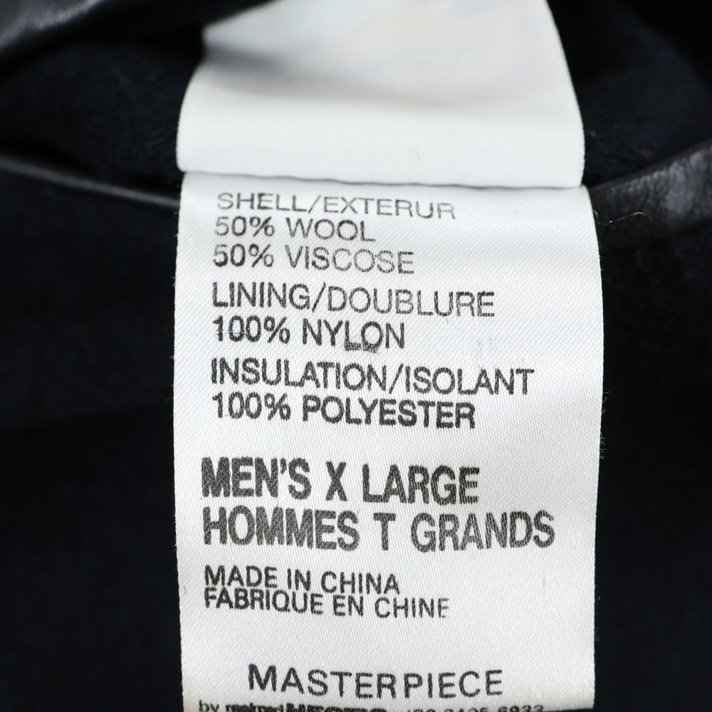 STUSSY(ステューシー) 00S VINTAGE OLD × MASTERPIECE Varsity Jacket ヴィンテージ オールド マスターピースジップアップ ウール スタジアム バーシティ ジャケット ブラック