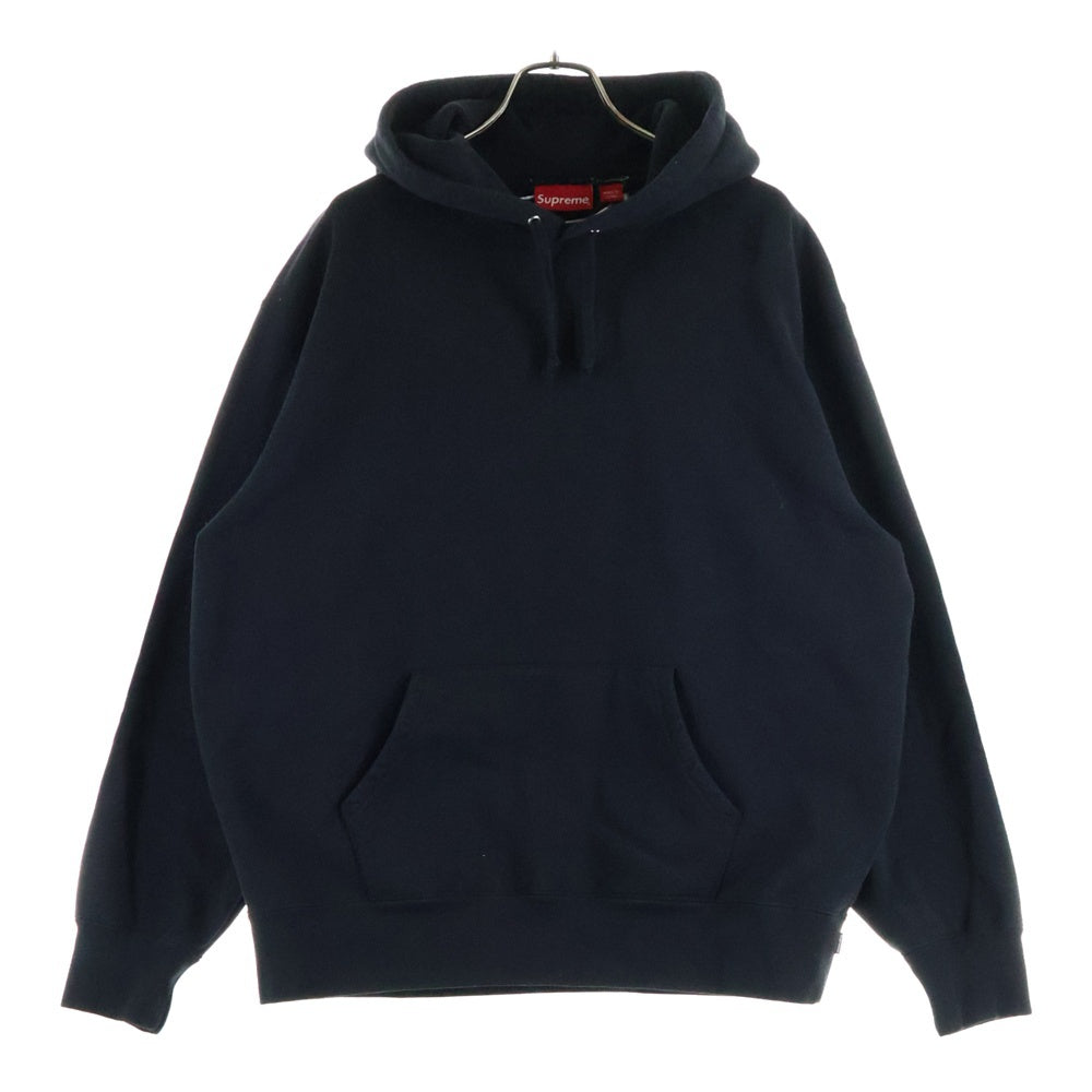 SUPREME(シュプリーム) 22AW Satin Applique Hooded Sweatshirt Mint サテンアップリケ バックロゴスウェット プルオーバーパーカー ブラック