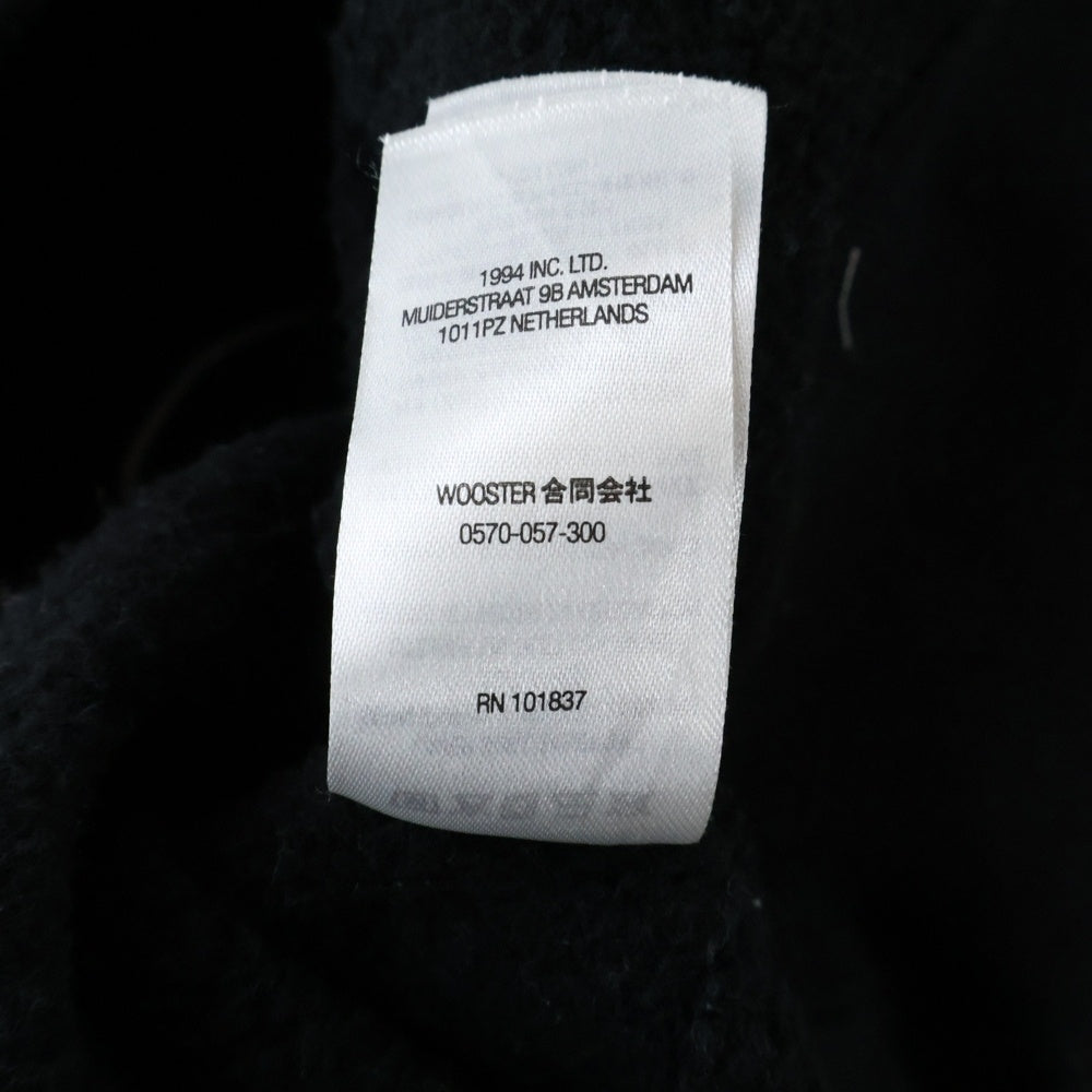 SUPREME(シュプリーム) 22AW Satin Applique Hooded Sweatshirt Mint サテンアップリケ バックロゴスウェット プルオーバーパーカー ブラック