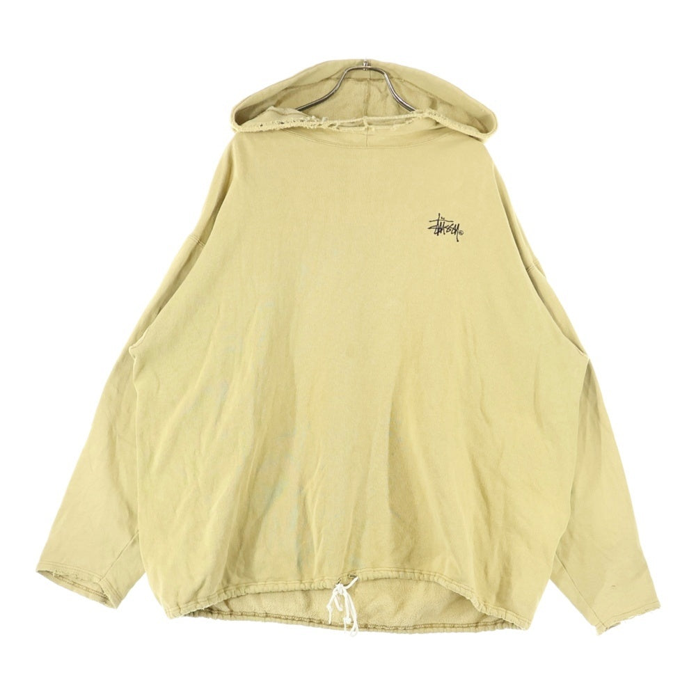 STUSSY(ステューシー) 80S VINTAGE OLD ヴィンテージ オールド ストックロゴ刺繍 スウェット プルオーバーパーカー ベージュ