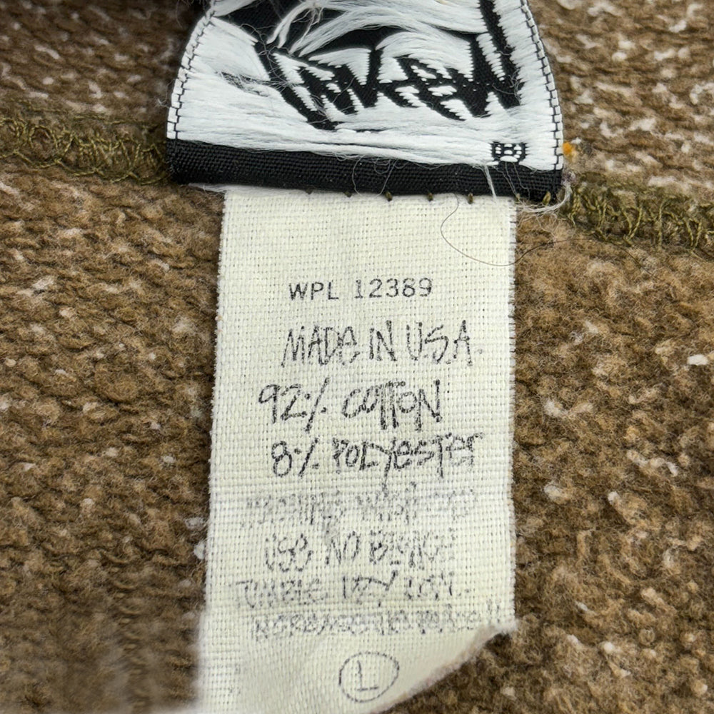STUSSY(ステューシー) 80S VINTAGE OLD ヴィンテージ オールド ストックロゴ刺繍 スウェット プルオーバーパーカー ブラウン