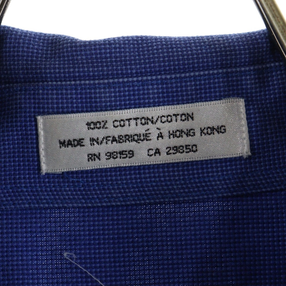 Christian Dior(クリスチャンディオール) オープンカラー コットン 長袖 開襟シャツ ブルー