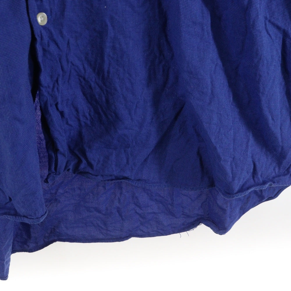 Christian Dior(クリスチャンディオール) オープンカラー コットン 長袖 開襟シャツ ブルー