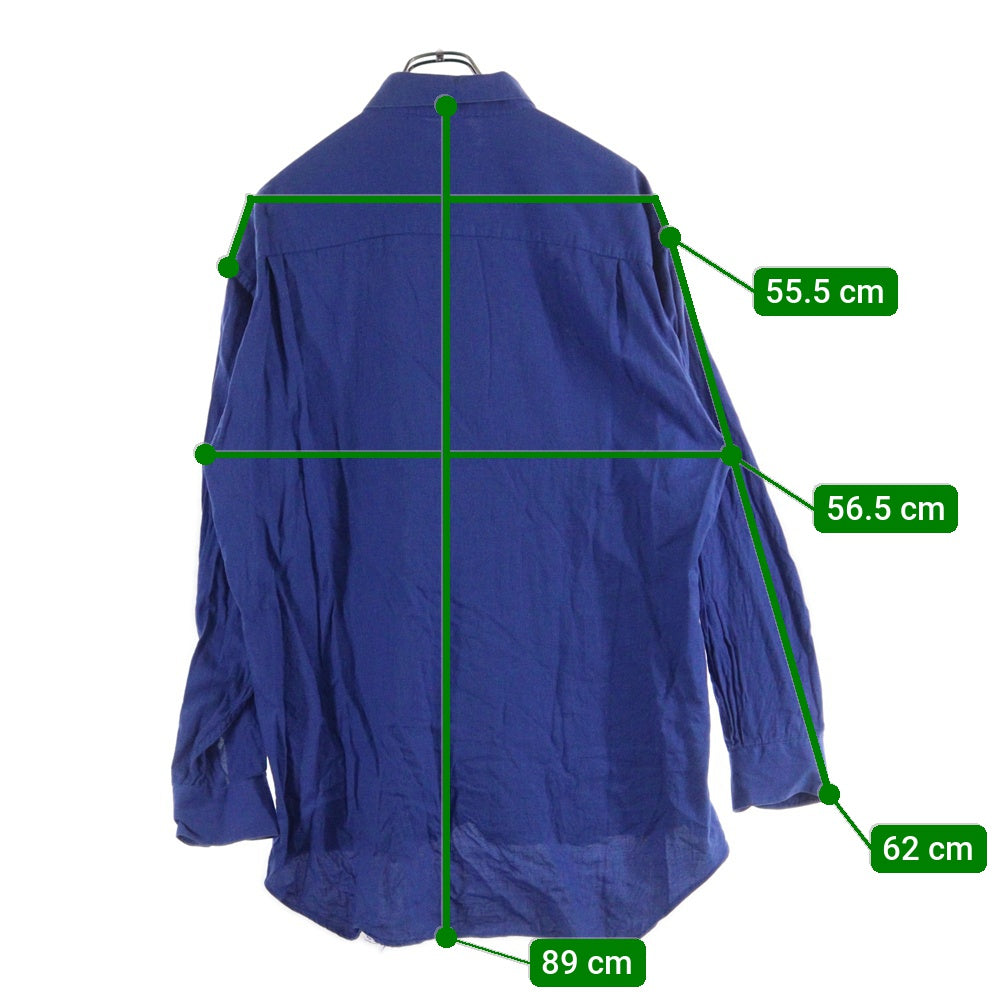 Christian Dior(クリスチャンディオール) オープンカラー コットン 長袖 開襟シャツ ブルー