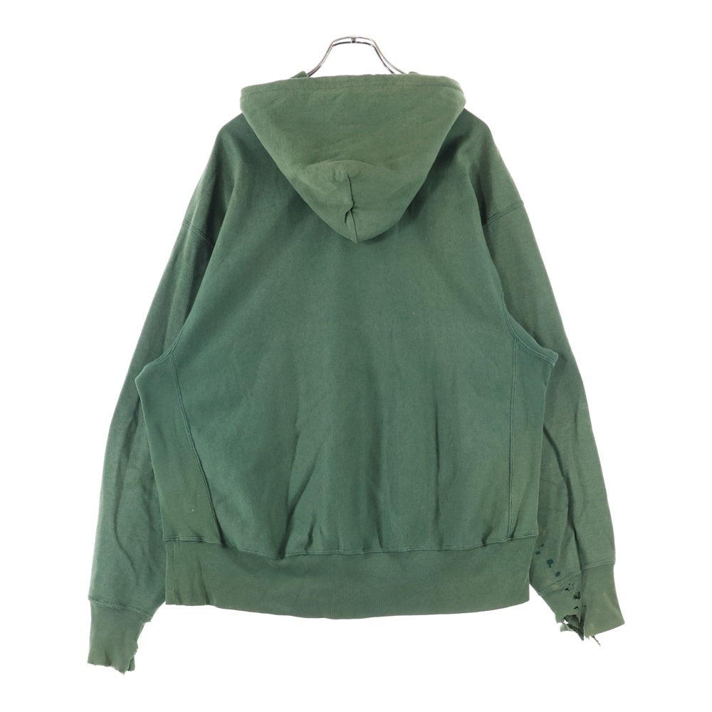 CHAMPION(チャンピオン) 90S VINTAGE リバースウィーブ スウェット プルオーバーパーカー グリーン