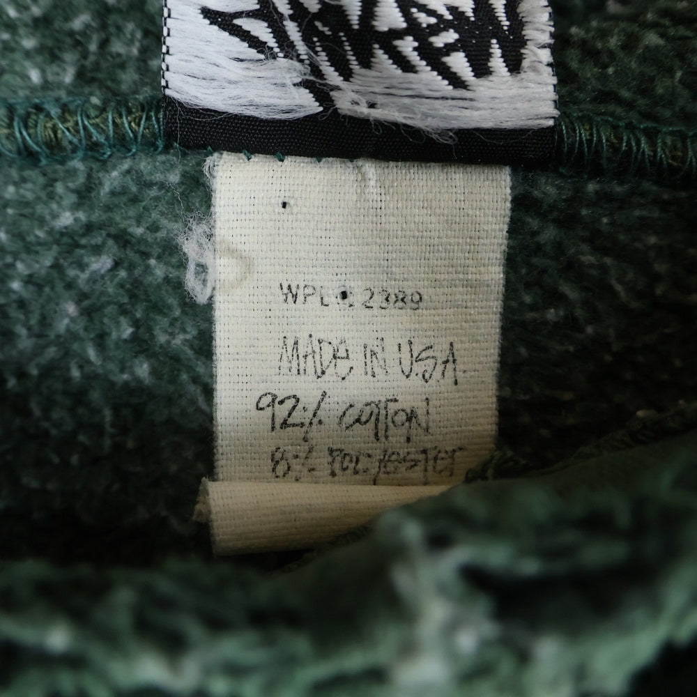 STUSSY(ステューシー) 80S VINTAGE OLD ヴィンテージ オールド ロゴ刺繍 スウェット プルオーバー パーカー グリーン