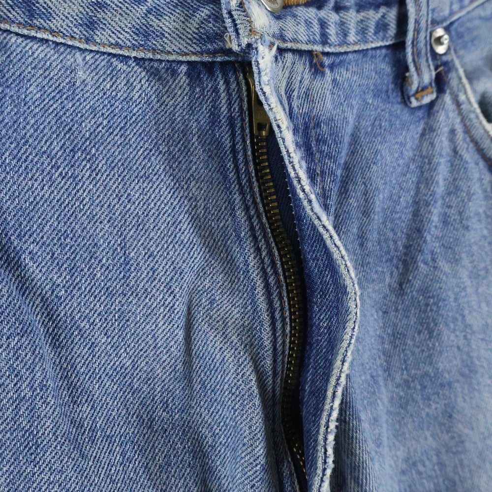 RRL(ダブルアールエル) USA製 ジップフライ ダメージ ストレート デニムパンツ インディゴ