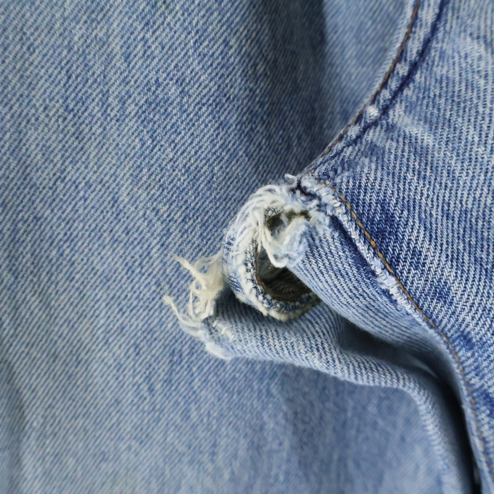 RRL(ダブルアールエル) USA製 ジップフライ ダメージ ストレート デニムパンツ インディゴ