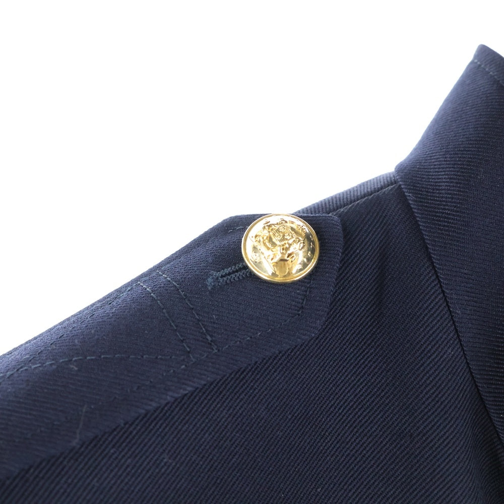 CELINE(セリーヌ) ウール オフィサーサファリ ジャケットブルゾン ネイビー レディース 2V34G092D