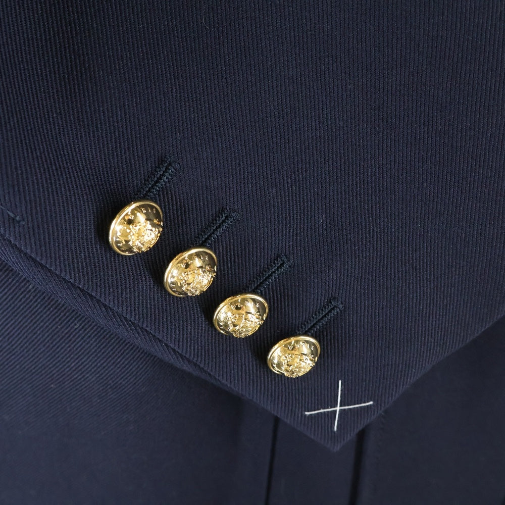 CELINE(セリーヌ) ウール オフィサーサファリ ジャケットブルゾン ネイビー レディース 2V34G092D