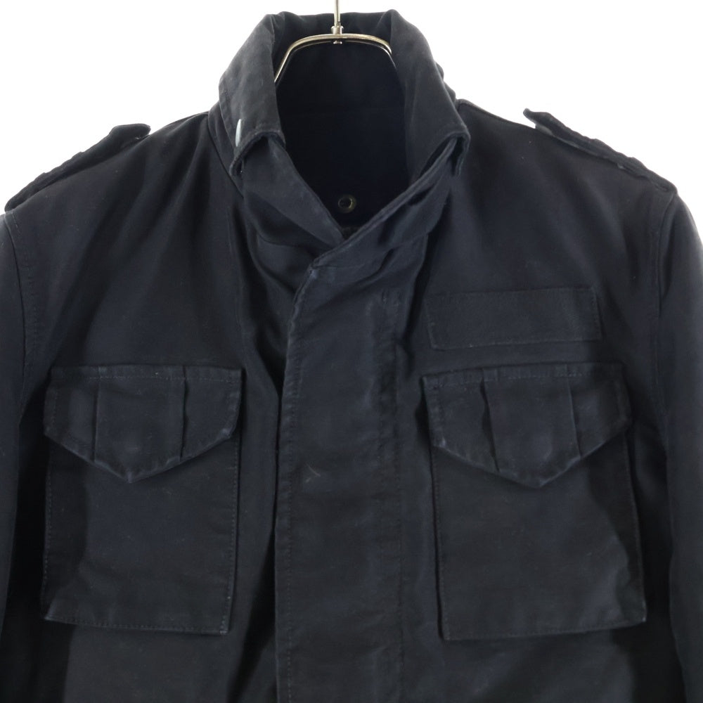 attack the mind 7(アタックザマインドセブン) M-65型 ライナー付き マルチポケット ミリタリージャケット ブラック ML-701