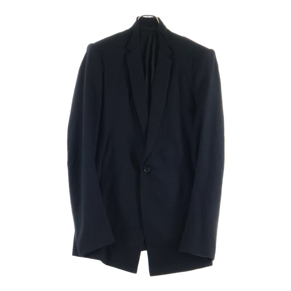 JULIUS(ユリウス) 13AW Crack ダスト加工 ウール メルトン フェンシング 1B シングル テーラードジャケット ブラック