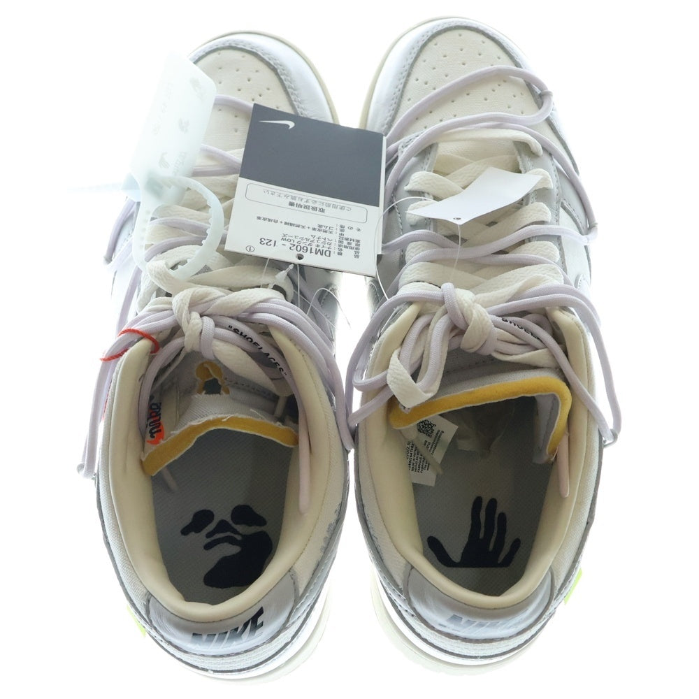 NIKE(ナイキ) ×OFF-WHITE DUNK LOW 1 OF 50 オフホワイト ダンク ロー 1 OF 50 49 ローカットスニーカー グレー/ホワイト US9/27cm DM1602-123