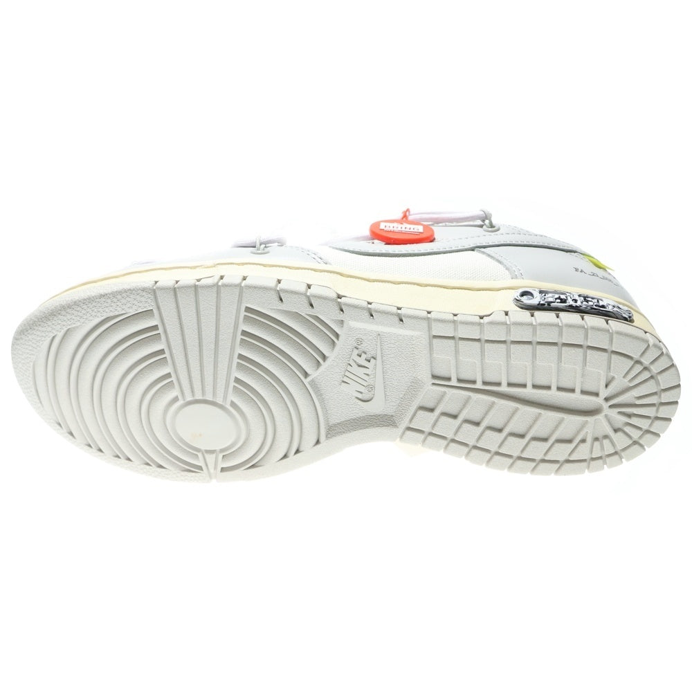 NIKE(ナイキ) ×OFF-WHITE DUNK LOW 1 OF 50 オフホワイト ダンク ロー 1 OF 50 49 ローカットスニーカー グレー/ホワイト US9/27cm DM1602-123