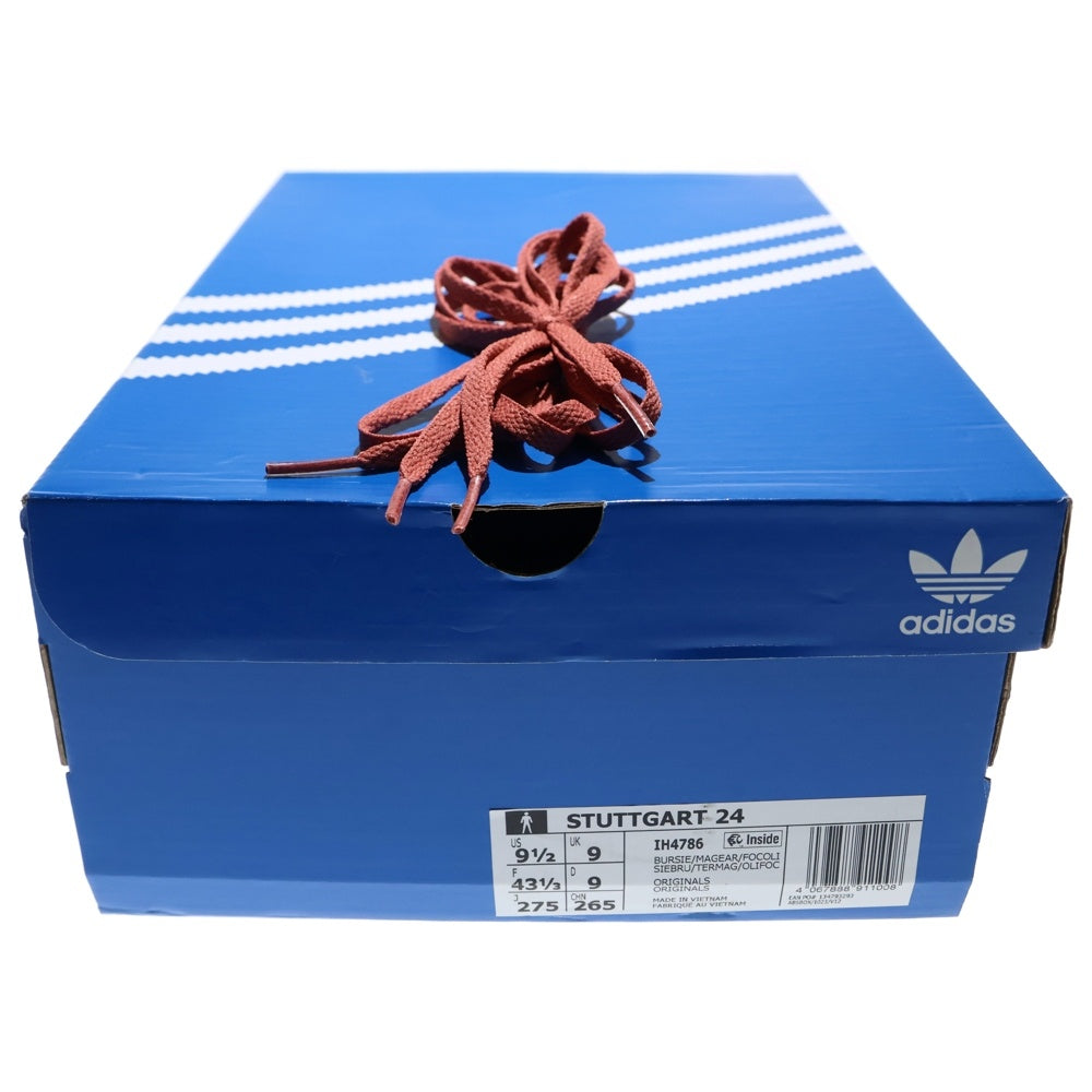 adidas(アディダス) STUTTGART 24 シュトゥットガルト レザー ローカットスニーカー ブラウン US9.5/27.5cm IH4786
