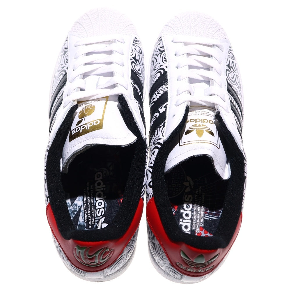 adidas(アディダス) ×SNIPES USA SUPERSTAR 2 スナイプスUSA スーパースター ローカットスニーカー ホワイト/ブラック US9.5/27.5cm JQ6116