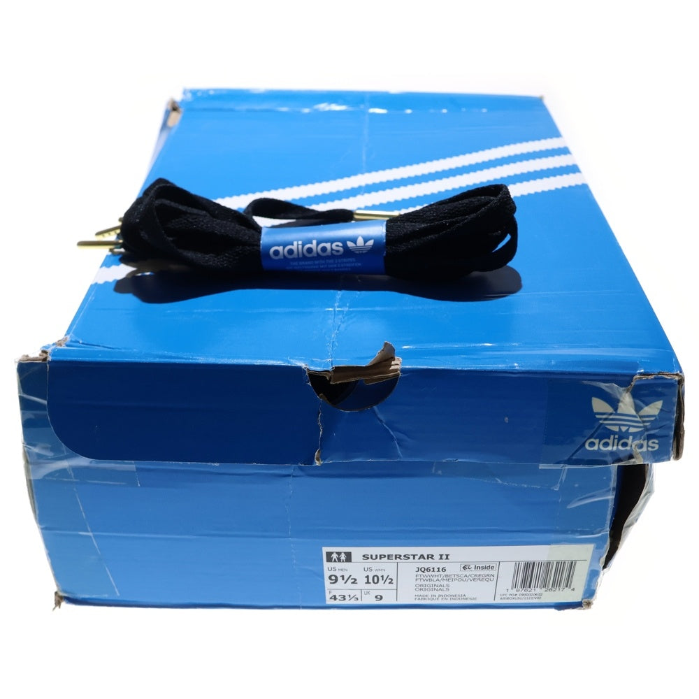 adidas(アディダス) ×SNIPES USA SUPERSTAR 2 スナイプスUSA スーパースター ローカットスニーカー ホワイト/ブラック US9.5/27.5cm JQ6116