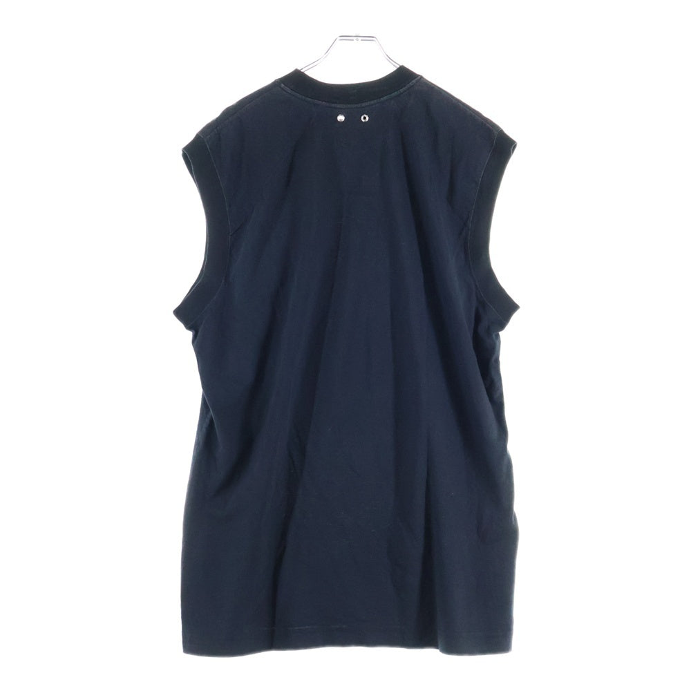 JOHN LAWRENCE SULLIVAN(ジョンローレンスサリバン) 18SS MORALS フロントプリント クルーネック ノースリーブTシャツ タンクトップ ブラック 5A012-0318-15