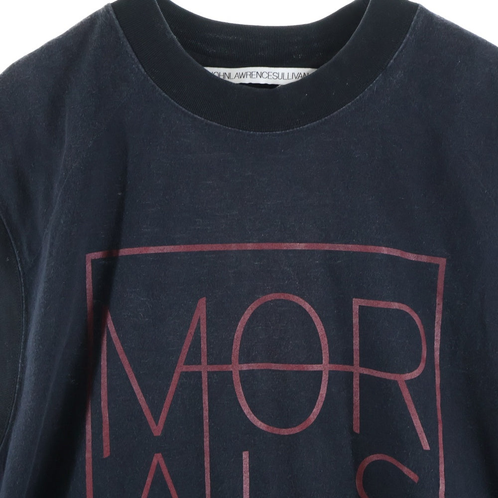 JOHN LAWRENCE SULLIVAN(ジョンローレンスサリバン) 18SS MORALS フロントプリント クルーネック ノースリーブTシャツ タンクトップ ブラック 5A012-0318-15