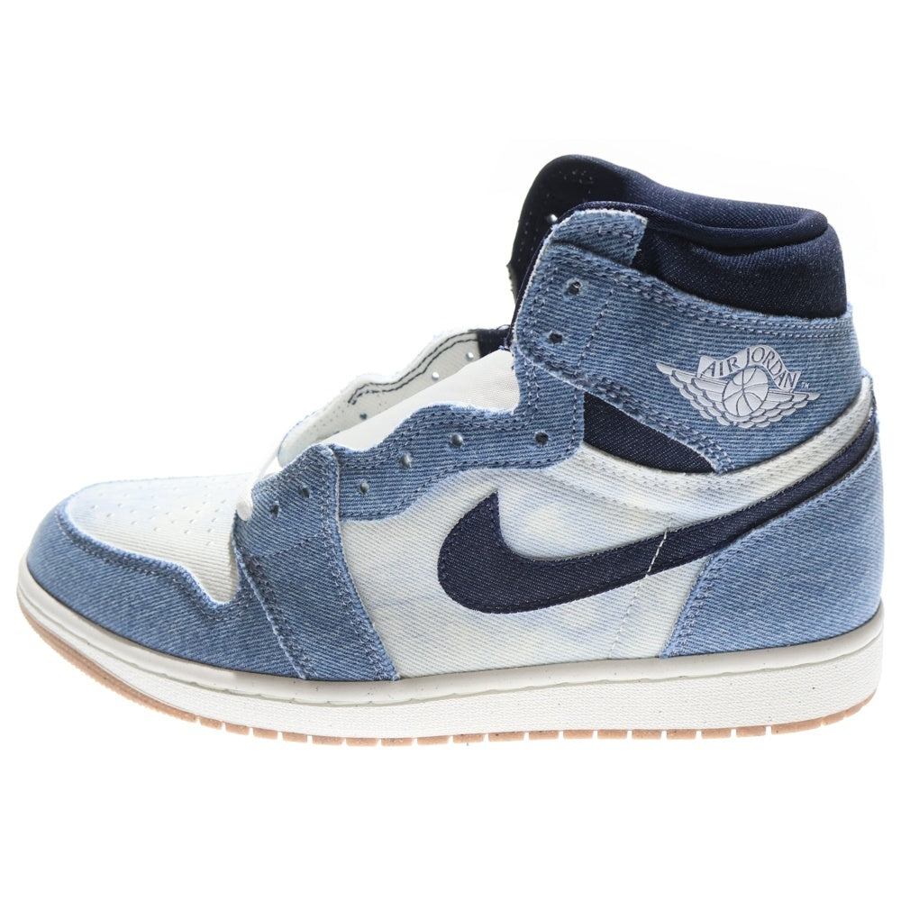 NIKE(ナイキ) AIR JORDAN 1 RETRO HIGH OG DENIM エアジョーダン1 レトロ デニム ハイカットスニーカー インディゴ/ホワイト US9/27cm FQ2947-100