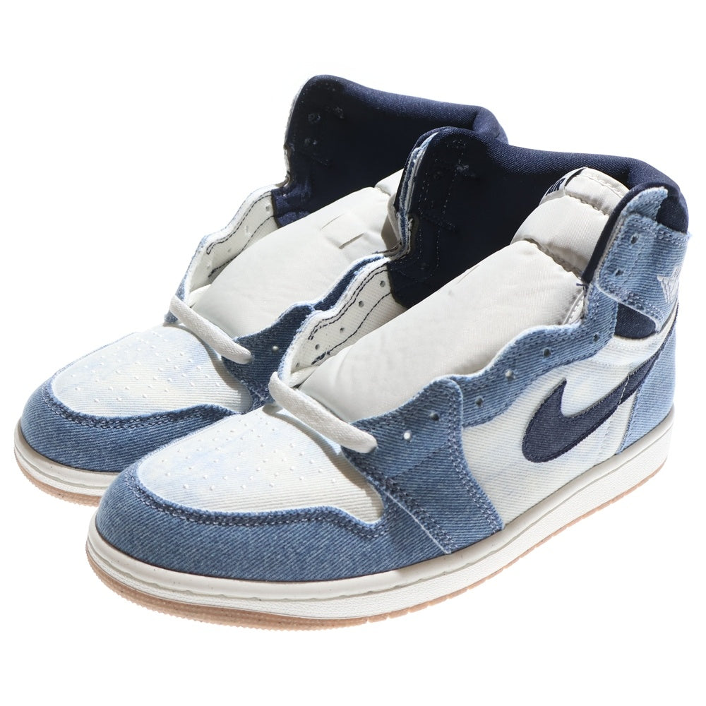 NIKE(ナイキ) AIR JORDAN 1 RETRO HIGH OG DENIM エアジョーダン1 レトロ デニム ハイカットスニーカー インディゴ/ホワイト US9/27cm FQ2947-100