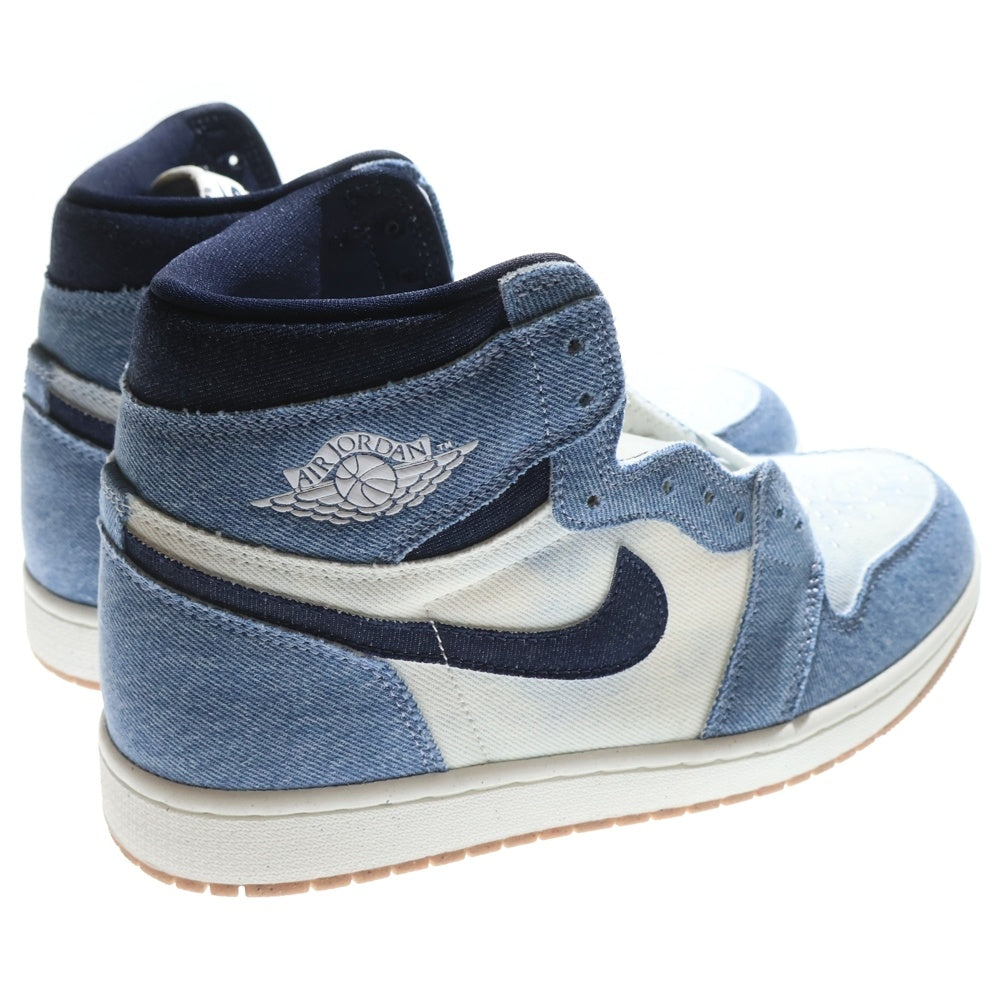NIKE(ナイキ) AIR JORDAN 1 RETRO HIGH OG DENIM エアジョーダン1 レトロ デニム ハイカットスニーカー インディゴ/ホワイト US9/27cm FQ2947-100