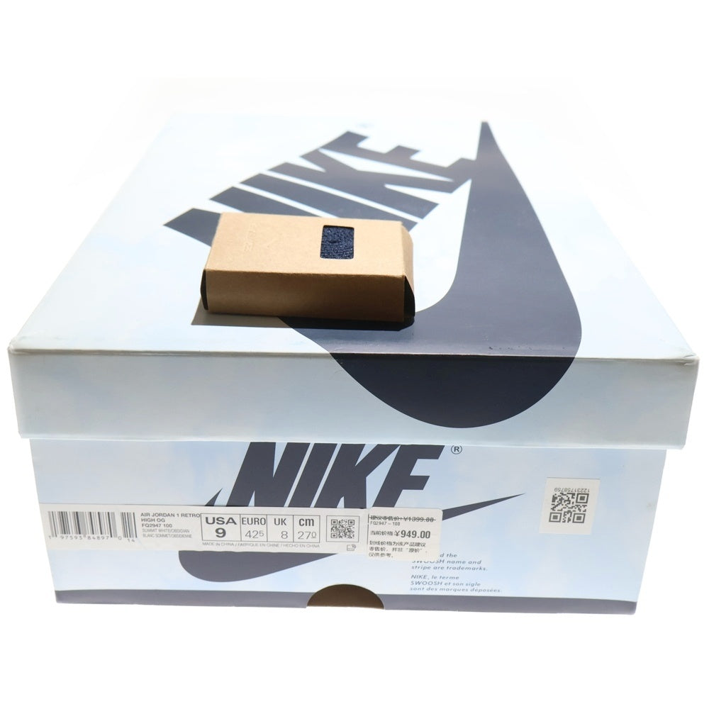 NIKE(ナイキ) AIR JORDAN 1 RETRO HIGH OG DENIM エアジョーダン1 レトロ デニム ハイカットスニーカー インディゴ/ホワイト US9/27cm FQ2947-100