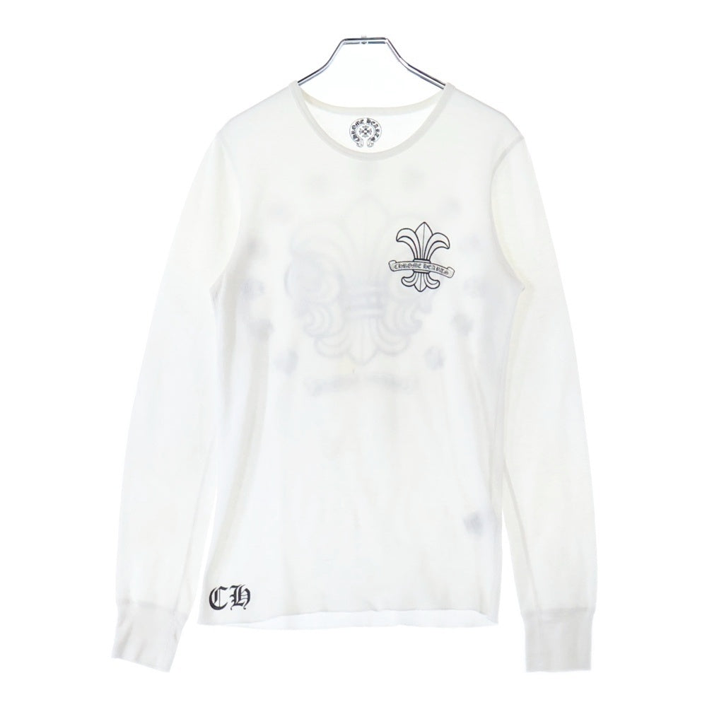 CHROME HEARTS(クロムハーツ) BSフレア プリント サーマル長袖Tシャツ カットソー ホワイト