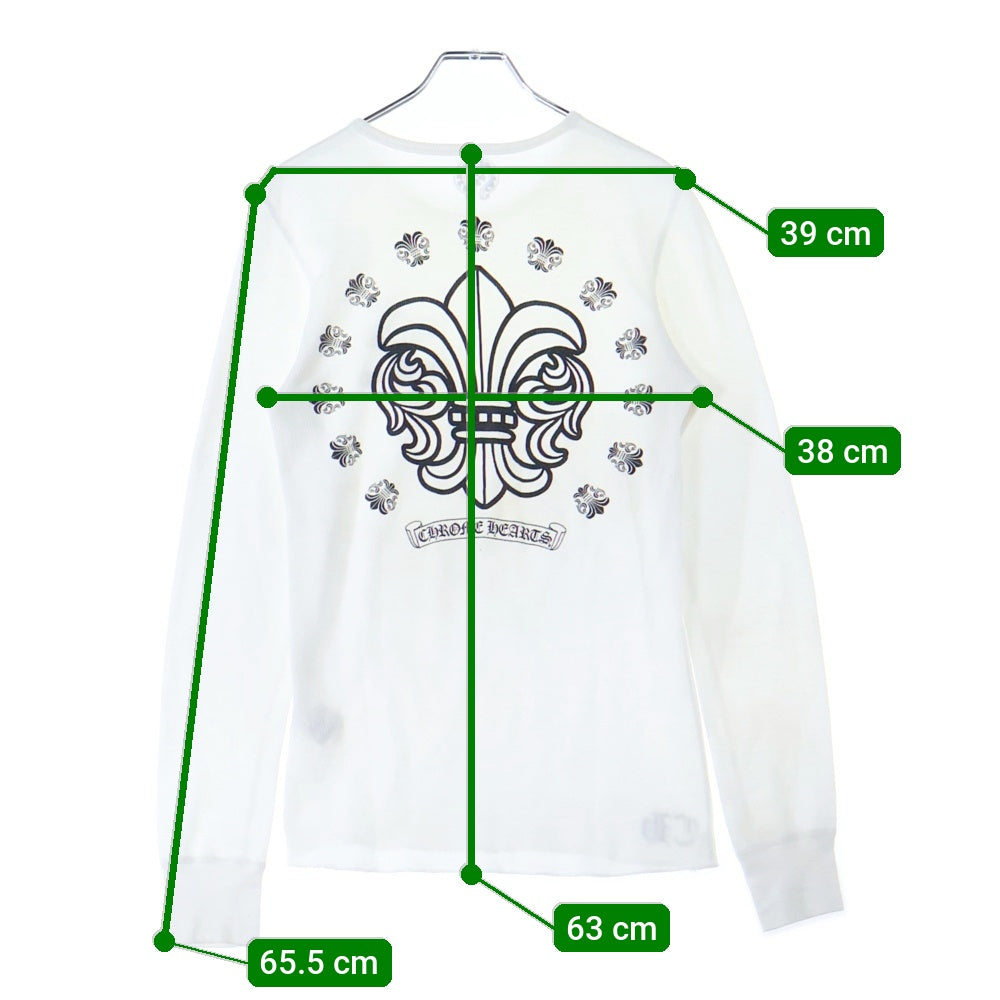 CHROME HEARTS(クロムハーツ) BSフレア プリント サーマル長袖Tシャツ カットソー ホワイト