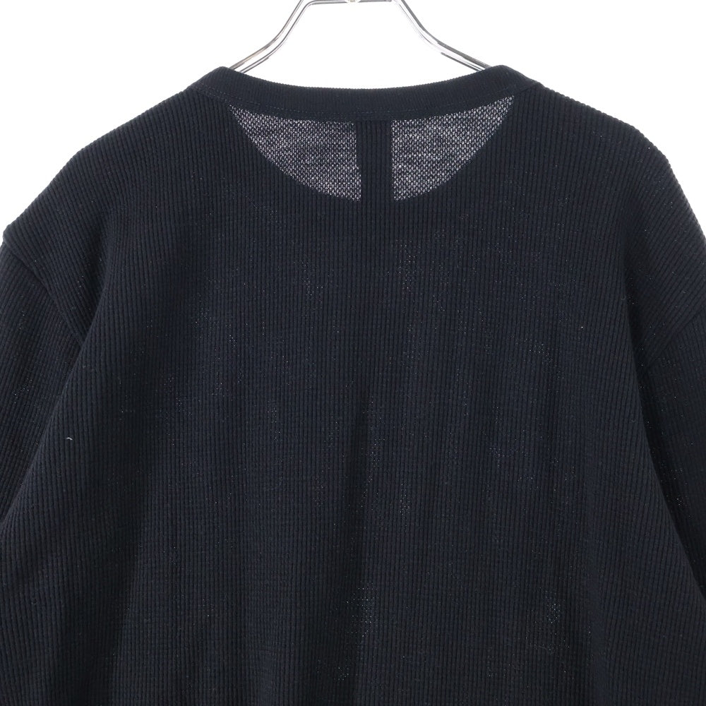 CHROME HEARTS(クロムハーツ) Y NOT CH EMBROIDERY THERMAL LONG SLEEVE TEE ワイノット CH刺繍 サーマル クルーネック 長袖Tシャツ カットソー ブラック