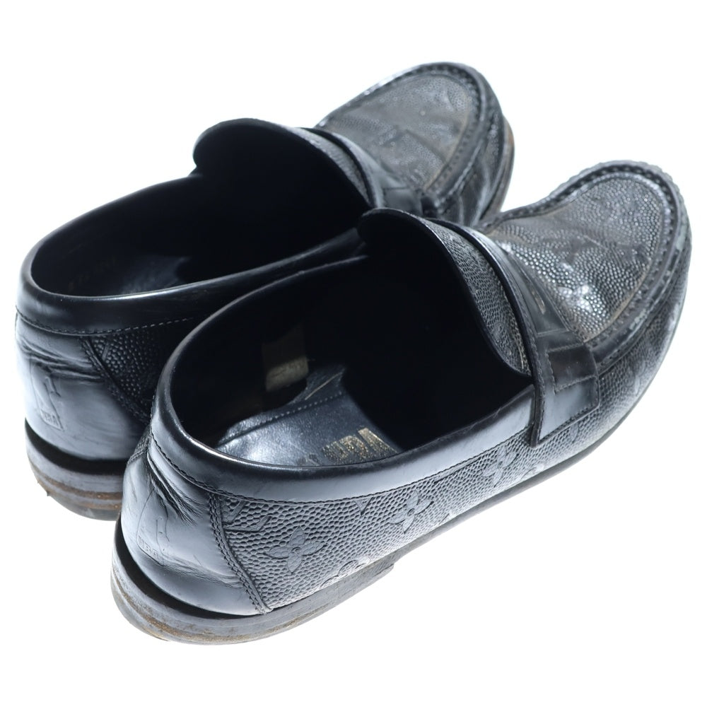 LOUIS VUITTON(ルイヴィトン) ×NBA エヌビーエー LVローファーライン モノグラム コインローファー ドレスシューズ ブラック