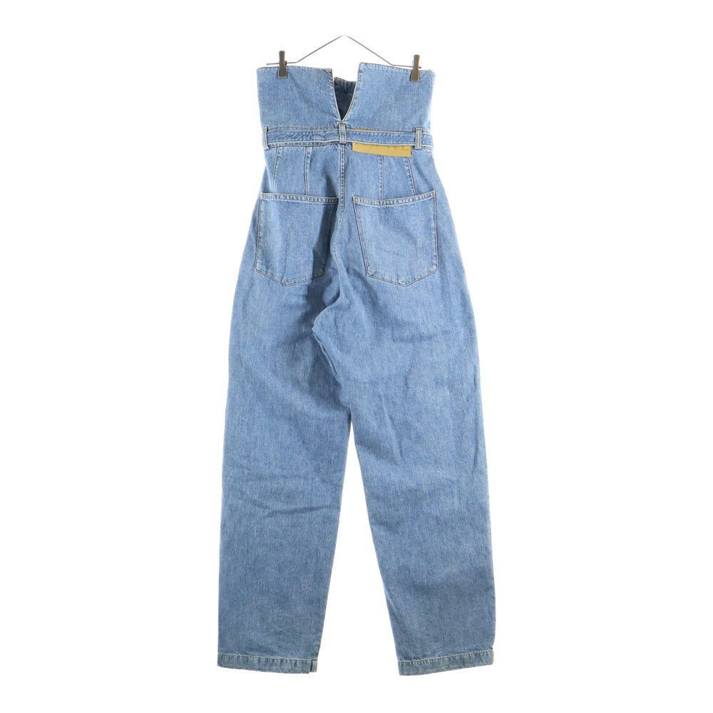 LOEWE(ロエベ) ハイウエスト ベルテッド ワイド デニムパンツ インディゴ H2292499IB