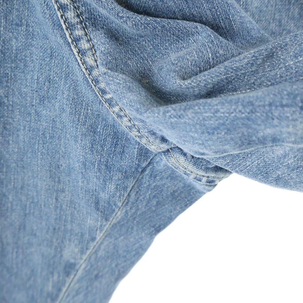 LOEWE(ロエベ) ハイウエスト ベルテッド ワイド デニムパンツ インディゴ H2282260IB