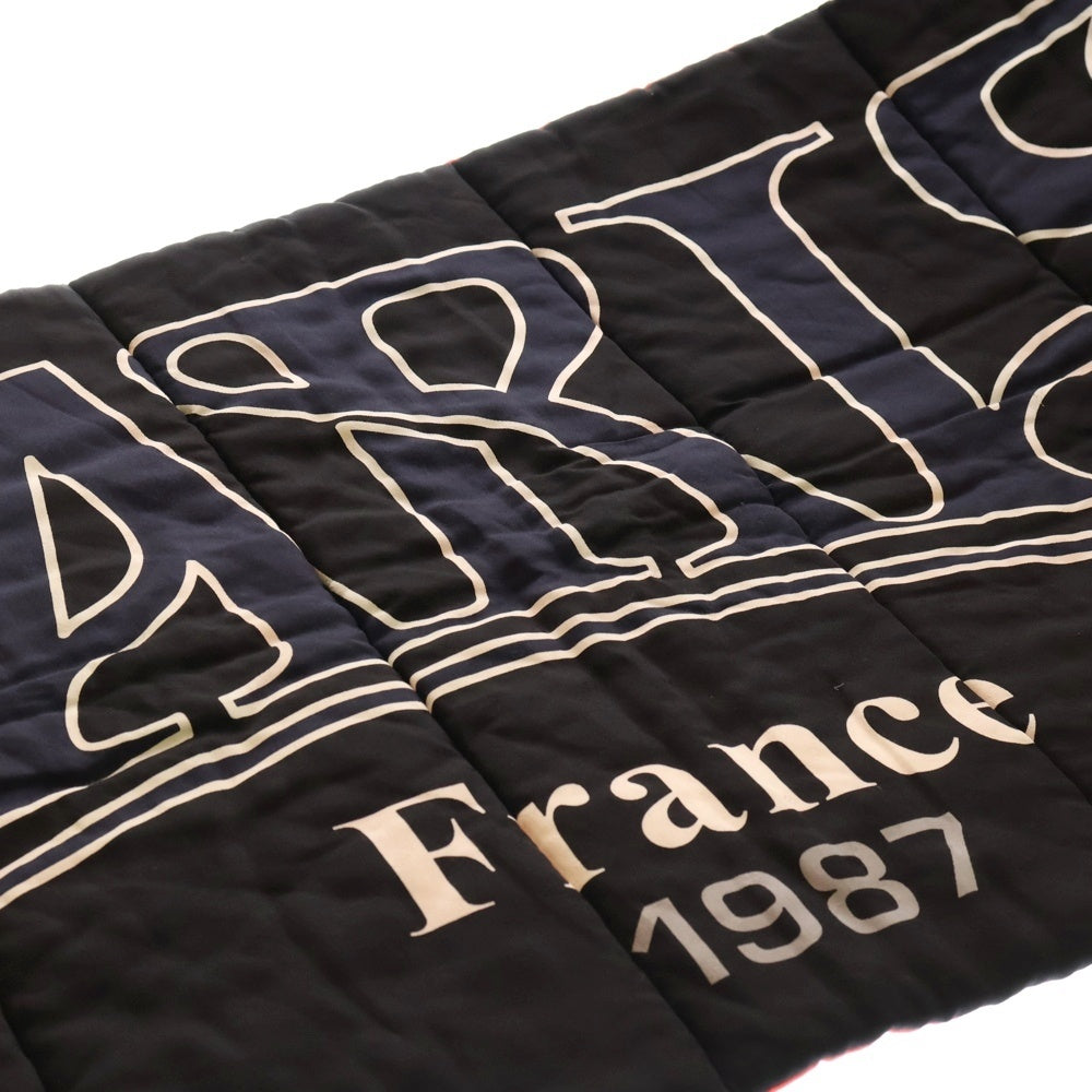 BALENCIAGA(バレンシアガ) Paris France Scarf パリ フランス キルティング スカーフ マフラー レッド/ブラック