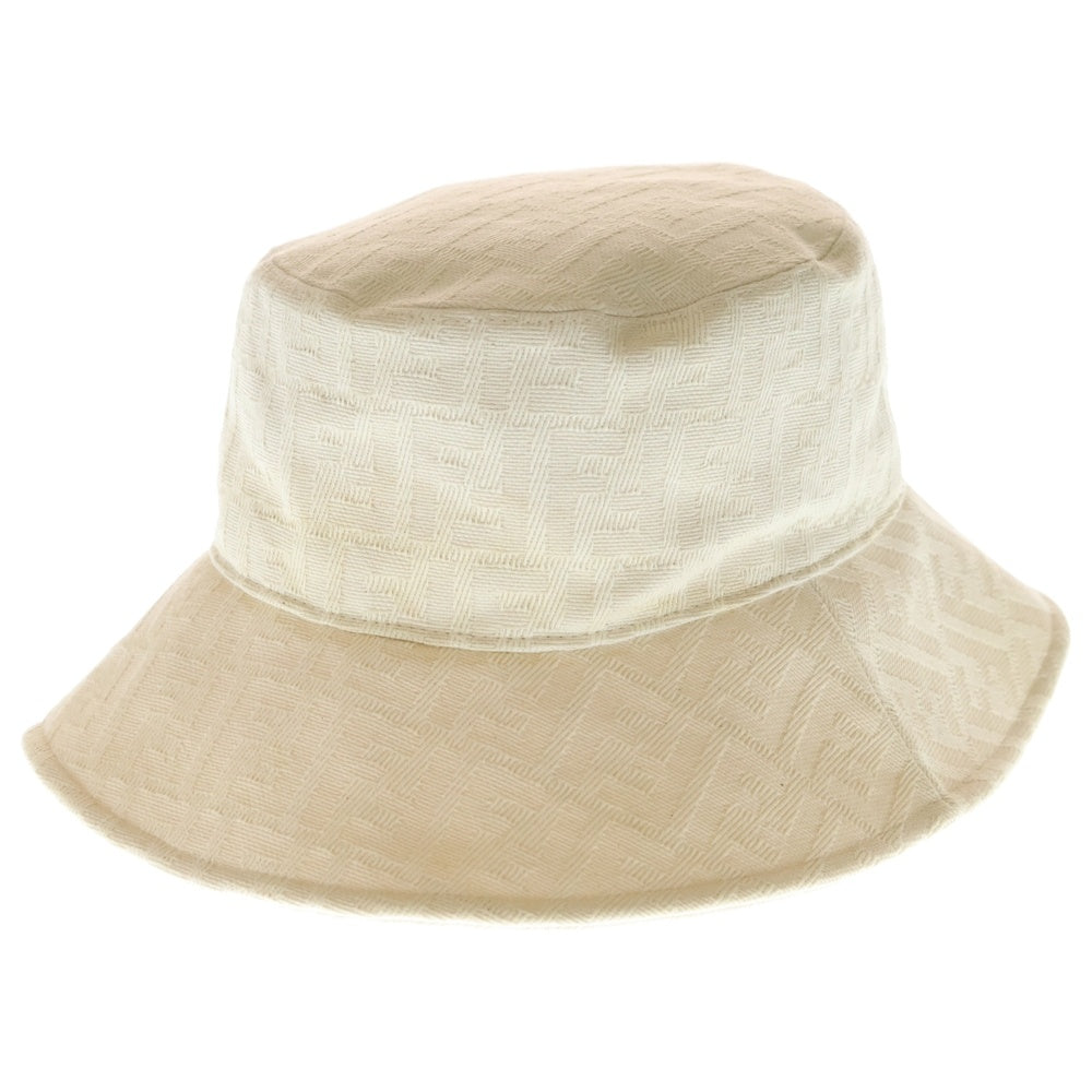 FENDI(フェンディ) FF Bucket Hat ズッカ柄 総柄 バケットハット 帽子 アイボリー FXQ789