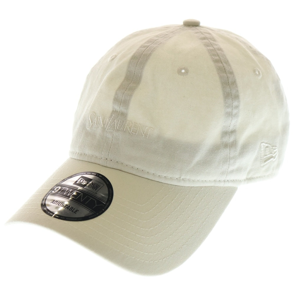 SAINT LAURENT PARIS(サンローランパリ) ×NEW ERA Logo Baseball Cap ニューエラ ロゴ刺繍 ベースボールキャップ アイボリー 801524 YCL36