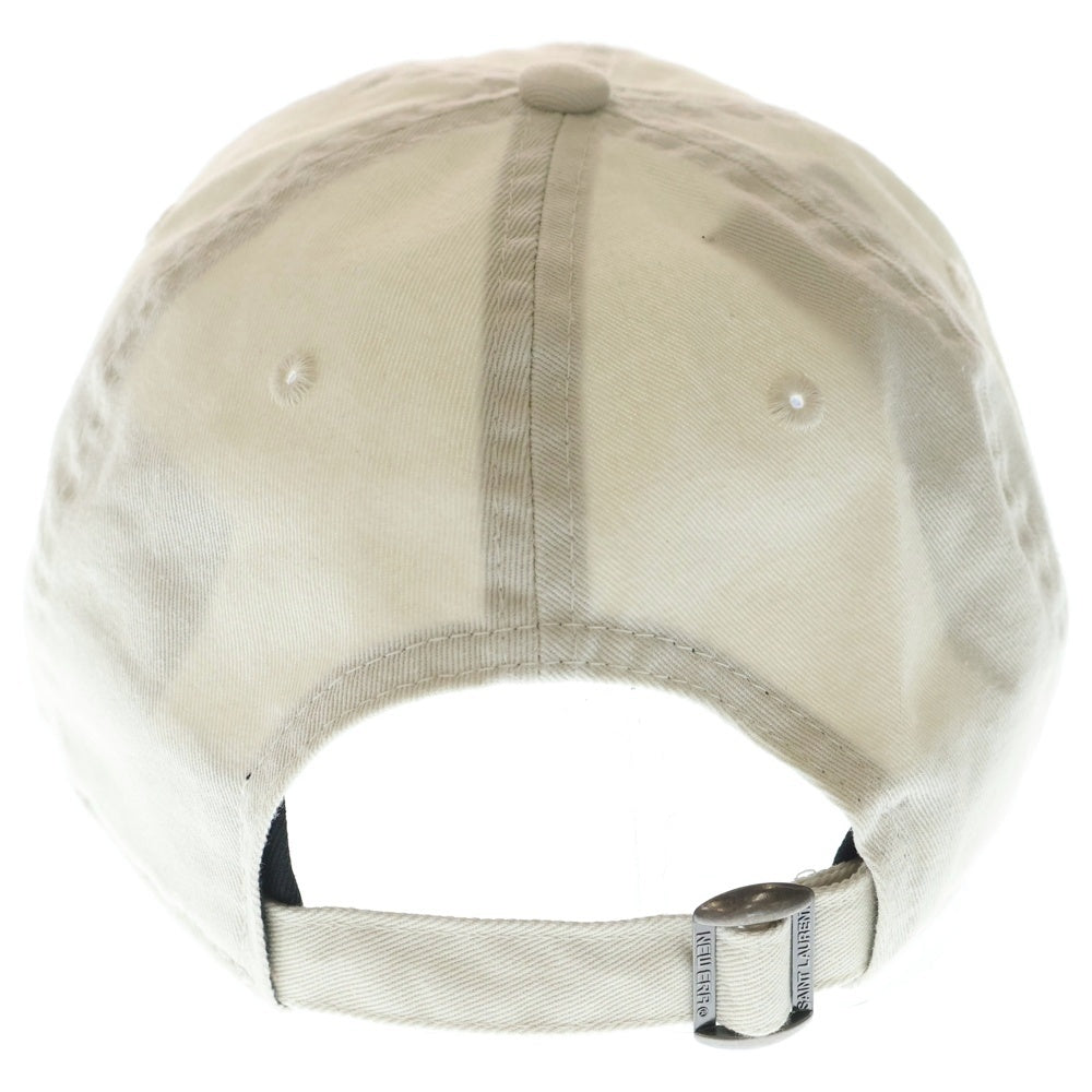 SAINT LAURENT PARIS(サンローランパリ) ×NEW ERA Logo Baseball Cap ニューエラ ロゴ刺繍 ベースボールキャップ アイボリー 801524 YCL36