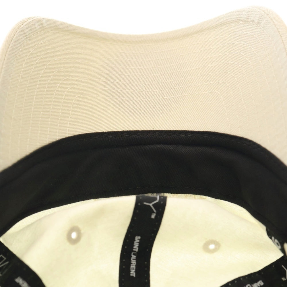 SAINT LAURENT PARIS(サンローランパリ) ×NEW ERA Logo Baseball Cap ニューエラ ロゴ刺繍 ベースボールキャップ アイボリー 801524 YCL36