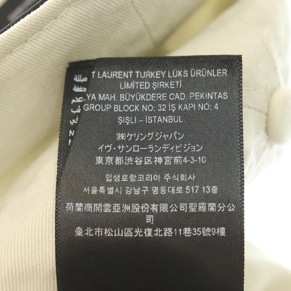 SAINT LAURENT PARIS(サンローランパリ) ×NEW ERA Logo Baseball Cap ニューエラ ロゴ刺繍 ベースボールキャップ アイボリー 801524 YCL36