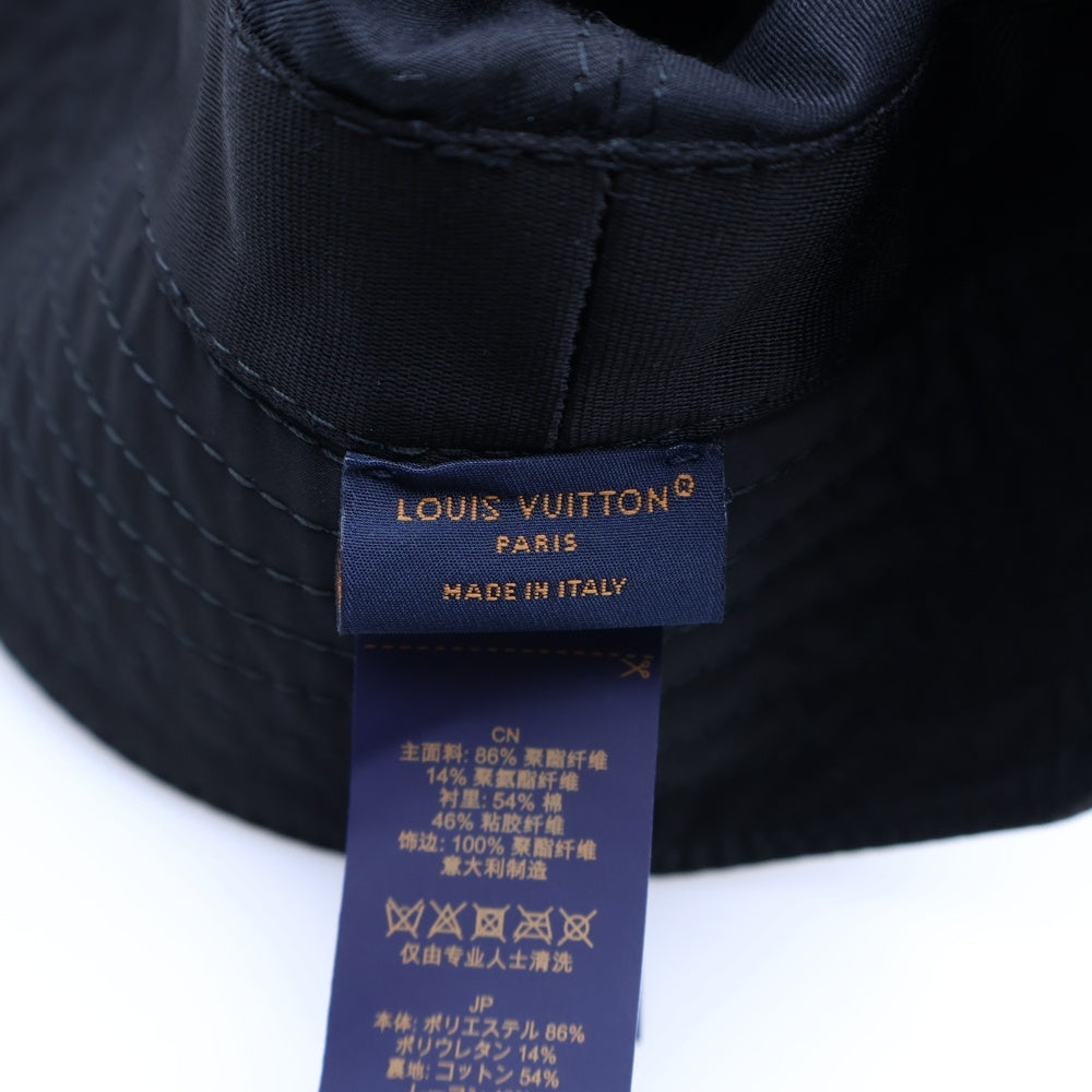 LOUIS VUITTON(ルイヴィトン) LVスマッシュ レイン S00 刺繍 バケットハット ブラック M7725M