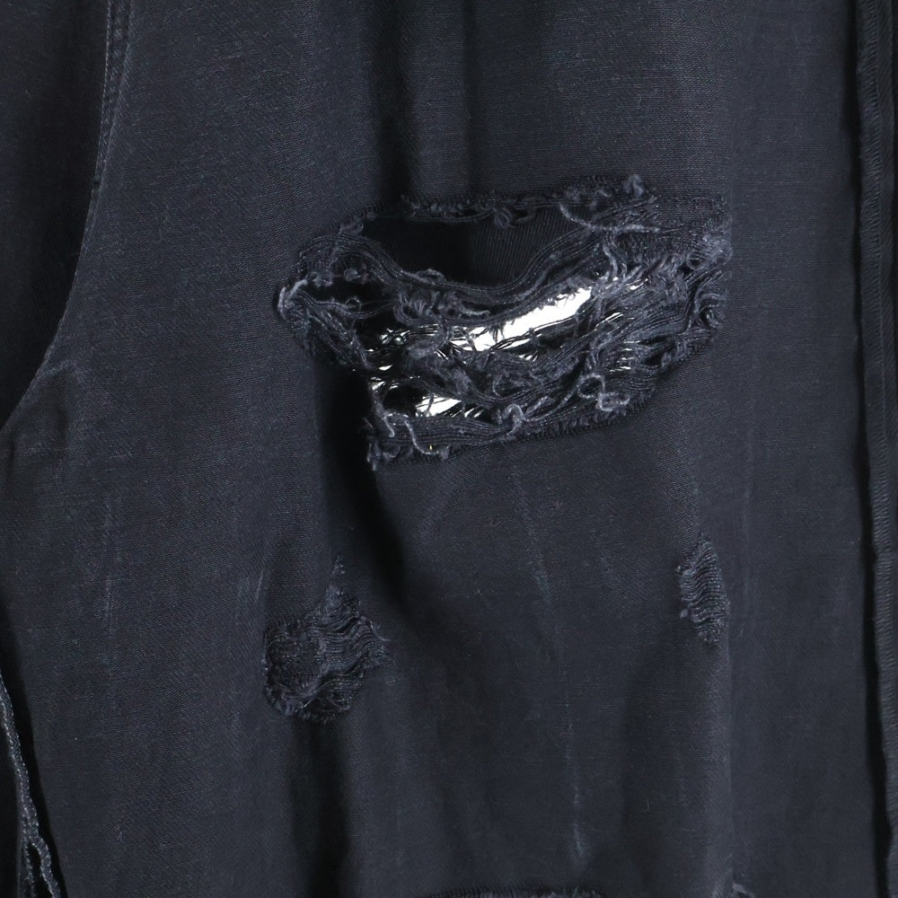 VETEMENTS(ヴェトモン) 23SS Destroy Denim Pants デストロイ インサイドアウト デニムバギーパンツ ブラック UE63PA260B2
