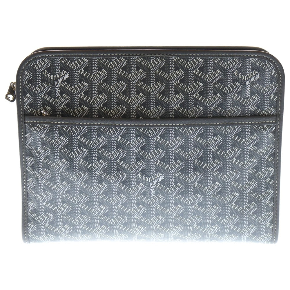 GOYARD(ゴヤール) ジュバンスMM セカンドバッグ コーティングキャンバス レザー クラッチバッグ グレー JOUVENMMLTY51CL51P