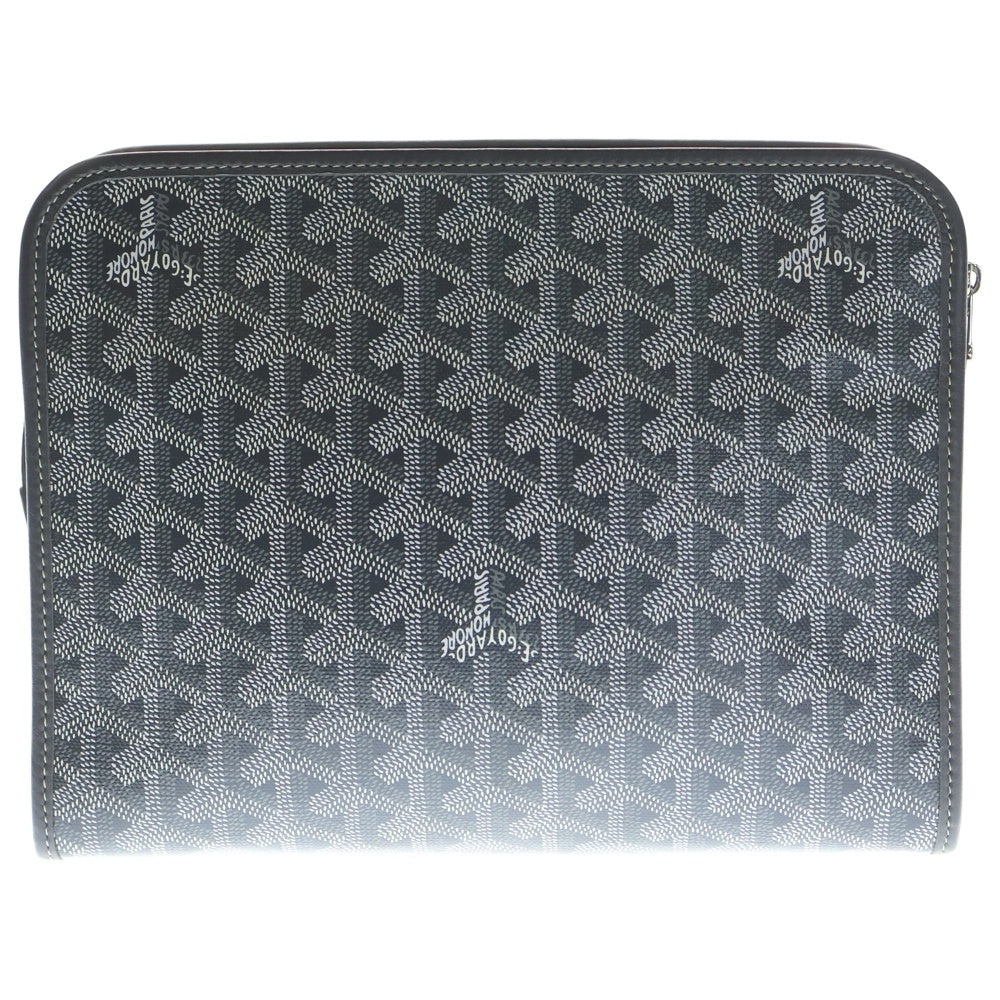 GOYARD(ゴヤール) ジュバンスMM セカンドバッグ コーティングキャンバス レザー クラッチバッグ グレー JOUVENMMLTY51CL51P