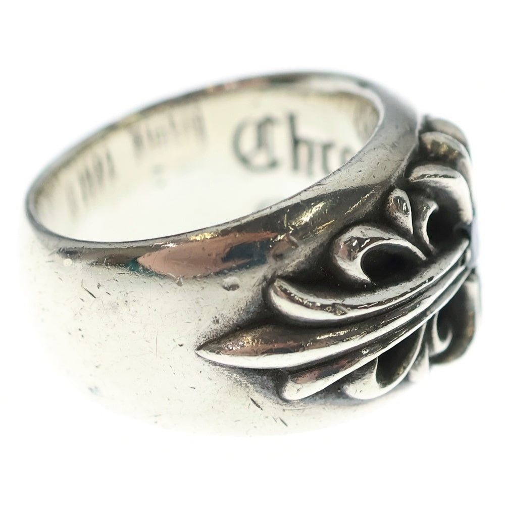CHROME HEARTS(クロムハーツ) FLRL CRS 1 B DIA フローラルクロスリング 1ブラックダイヤ シルバー