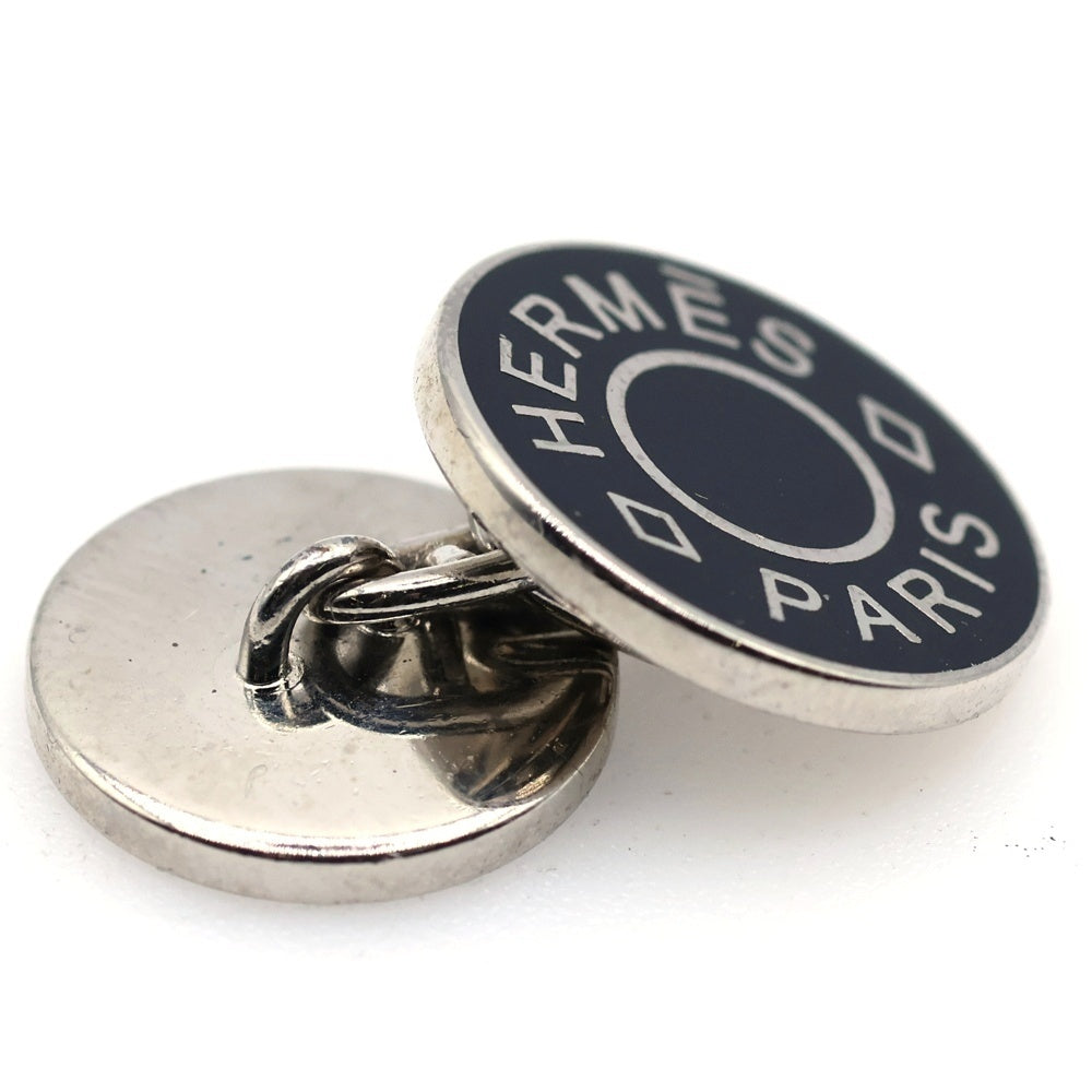 HERMES(エルメス) セリエ ボタン チェーン カフリンクス カフス ブラック/シルバー