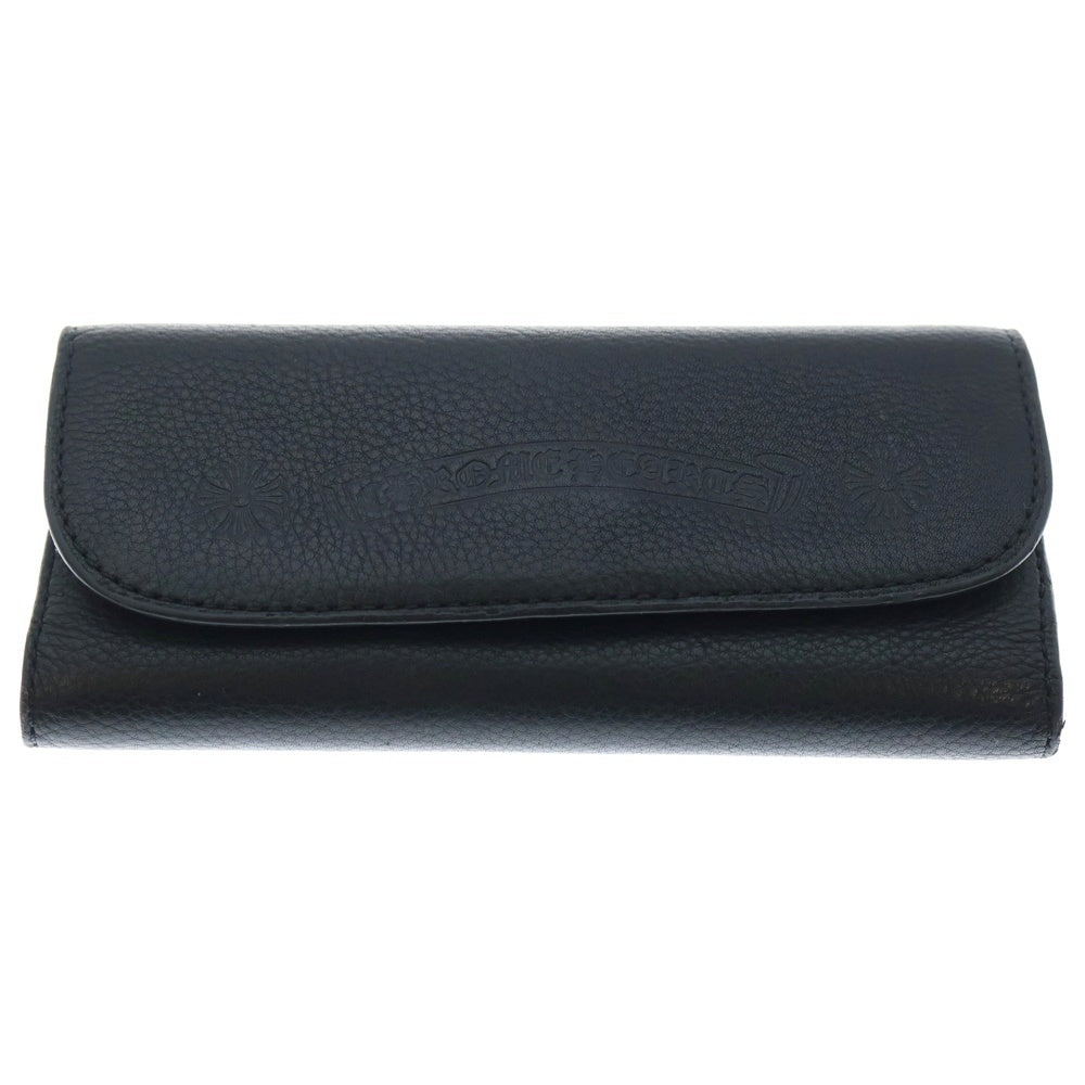 CHROME HEARTS(クロムハーツ) M.DIVER CHプラステンプル レザーサングラス アイウェア 眼鏡 シルバー/レッド