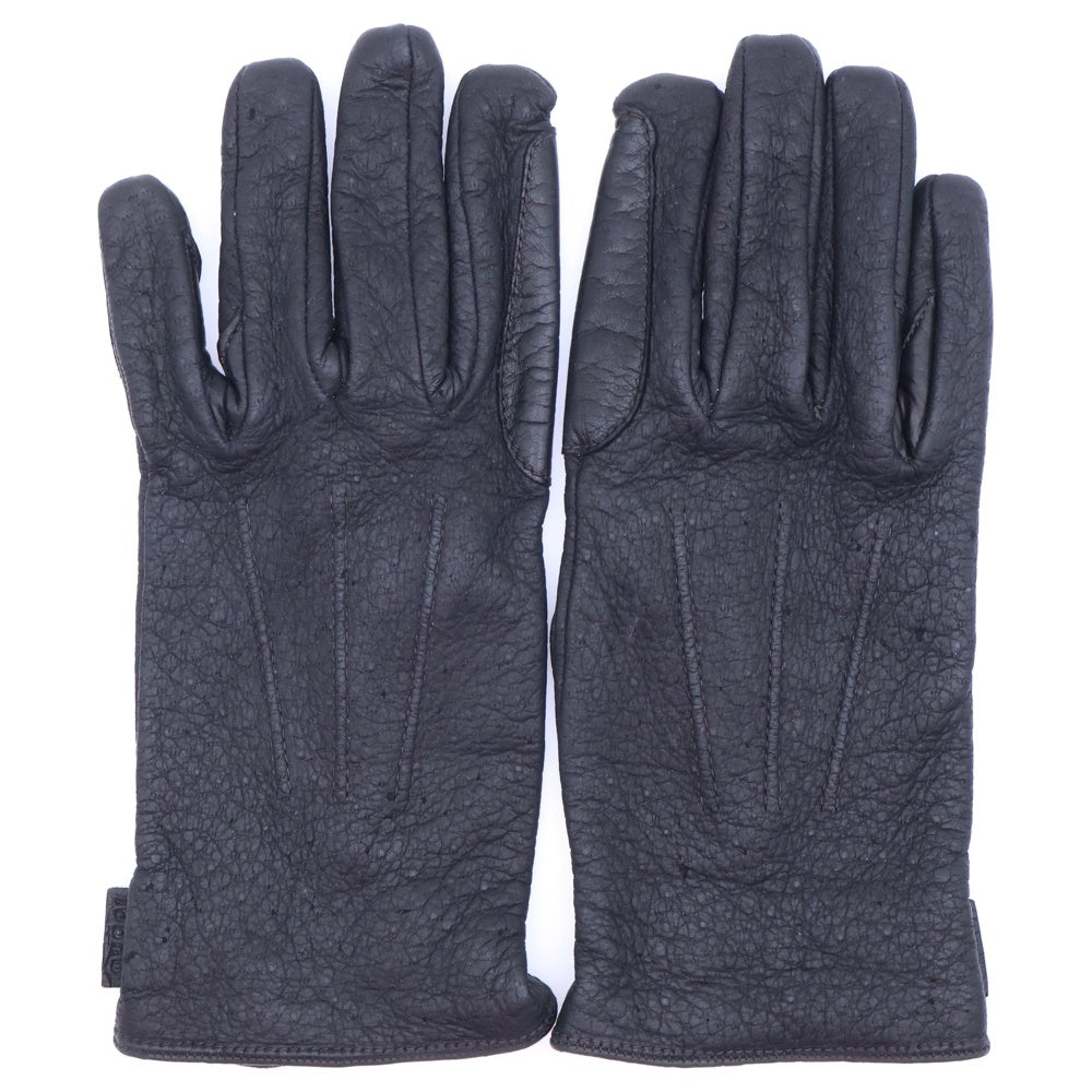 GUCCI(グッチ) レザーグローブ 手袋 ブラック